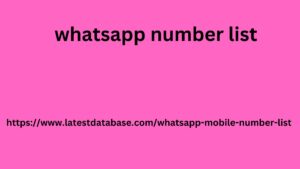 whatsapp number list