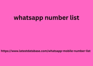 whatsapp number list